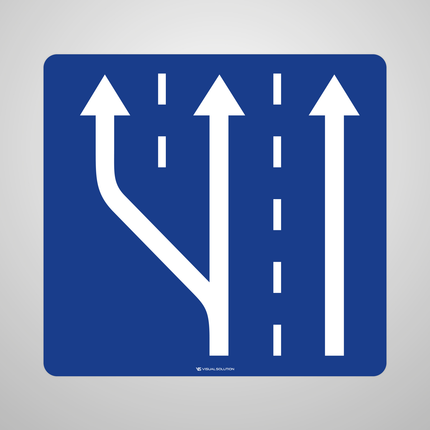 Naklejka Podłogowa BHP: „początek pasa ruchu” (D-13a)