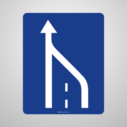 Naklejka Podłogowa BHP: „koniec pasa ruchu” (D-14)