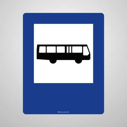 Naklejka Podłogowa BHP: „przystanek autobusowy” (D-15)