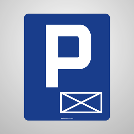 Naklejka Podłogowa BHP: „parking – miejsce zastrzeżone” (D-18a)