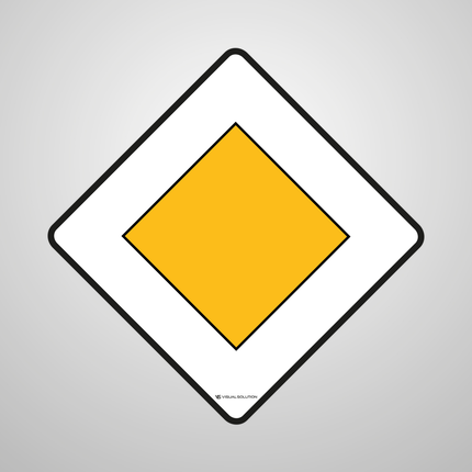 Naklejka Podłogowa BHP: „droga z pierwszeństwem” (D-1)