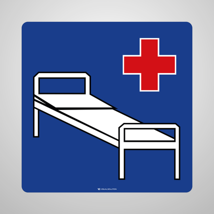 Naklejka Podłogowa BHP: „szpital” (D-21)