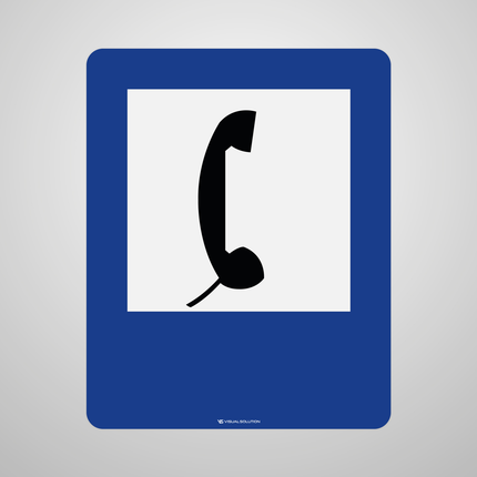 Naklejka Podłogowa BHP: „telefon” (D-24)