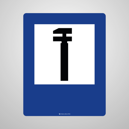 Naklejka Podłogowa BHP: „stacja obsługi technicznej” (D-26)