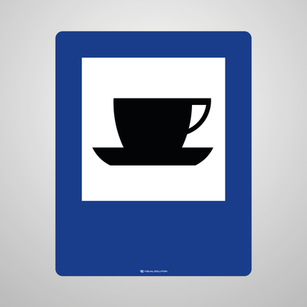 Naklejka Podłogowa BHP: „bufet lub kawiarnia” (D-27)