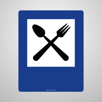 Naklejka Podłogowa BHP: „restauracja” (D-28)