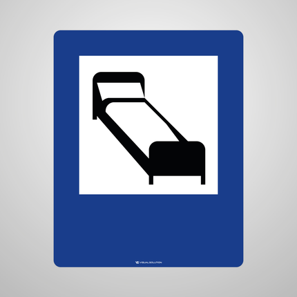 Naklejka Podłogowa BHP: „hotel (motel)” (D-29)