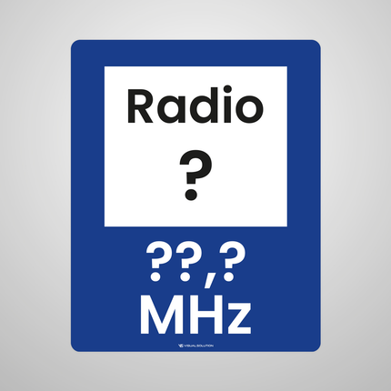 Naklejka Podłogowa BHP: „informacja radiowa o ruchu drogowym” (D-34a)