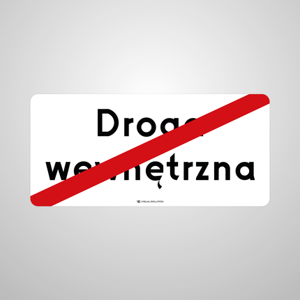Naklejka Podłogowa BHP: „koniec drogi wewnętrznej” (D-47)