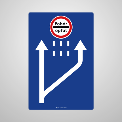 Naklejka Podłogowa BHP: „pobór opłat” (D-49)