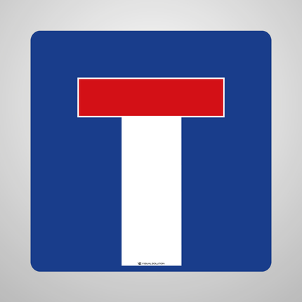 Naklejka Podłogowa BHP: „droga bez przejazdu” (D-4a)