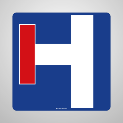 Naklejka Podłogowa BHP: „wjazd na drogę bez przejazdu” (D-4c )