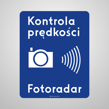 Naklejka Podłogowa BHP: „automatyczna kontrola prędkości” (D-51)