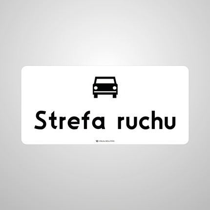 Naklejka Podłogowa BHP: „strefa ruchu” (D-52)