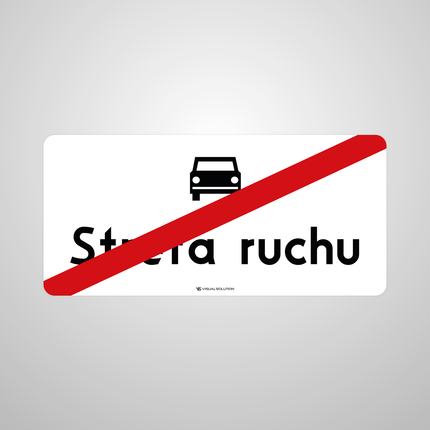 Naklejka Podłogowa BHP: „koniec strefy ruchu” (D-53)