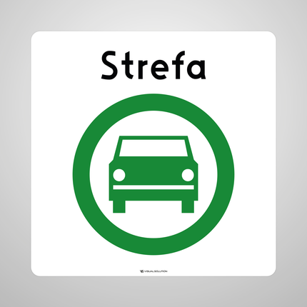 Naklejka Podłogowa BHP: „strefa czystego transportu” (D-54)