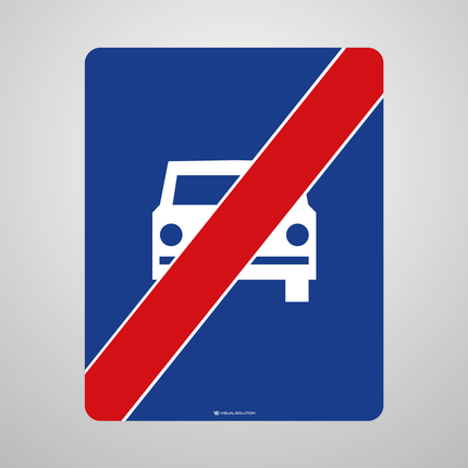 Naklejka Podłogowa BHP: „koniec drogi ekspresowej” (D-8)