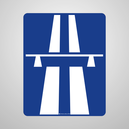 Naklejka Podłogowa BHP: „autostrada” (D-9)