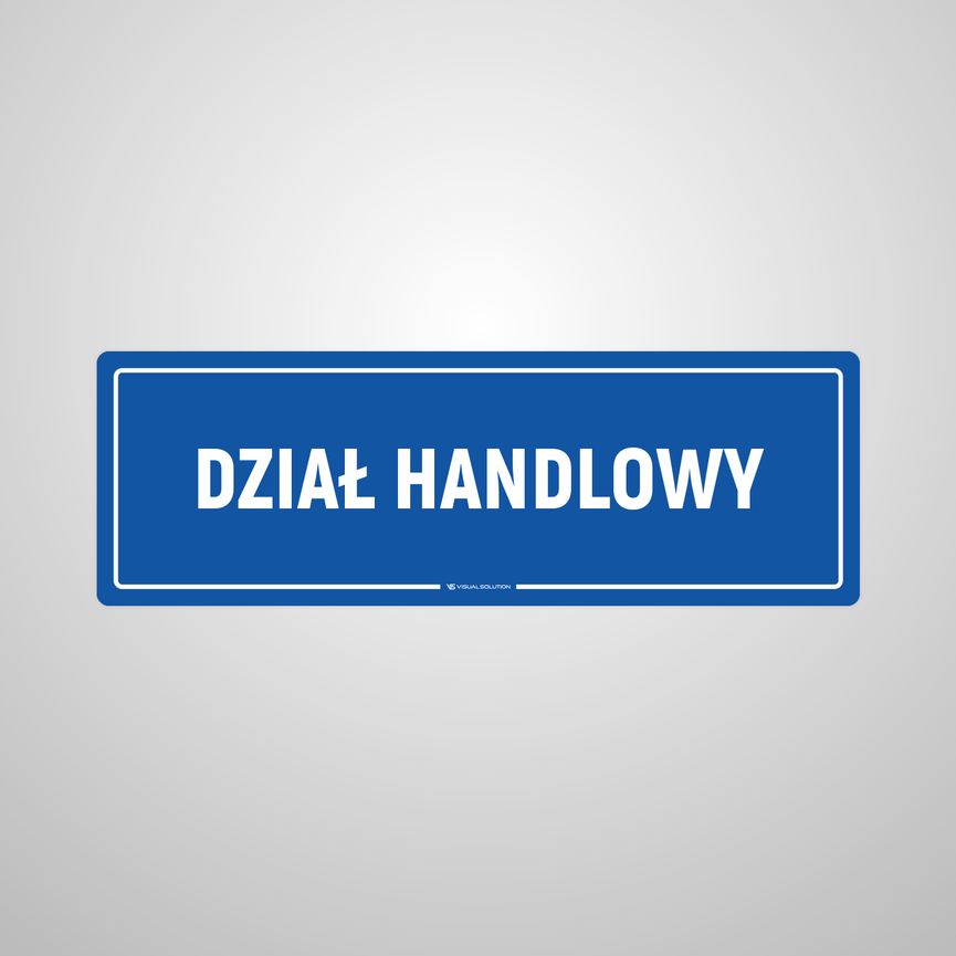 Tabliczka na Drzwi: Dział Handlowy