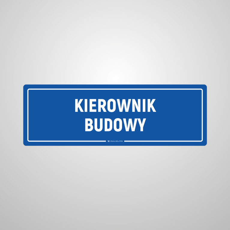 Naklejka na Drzwi: Kierownik Budowy