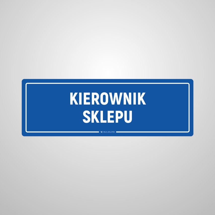 Naklejka na Drzwi: Kierownik Sklepu