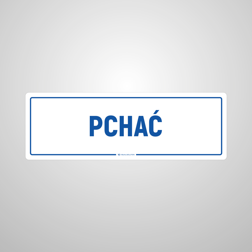 Naklejka na Drzwi: Pchać