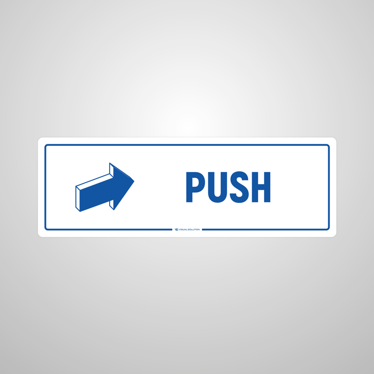 Naklejka na Drzwi: Push