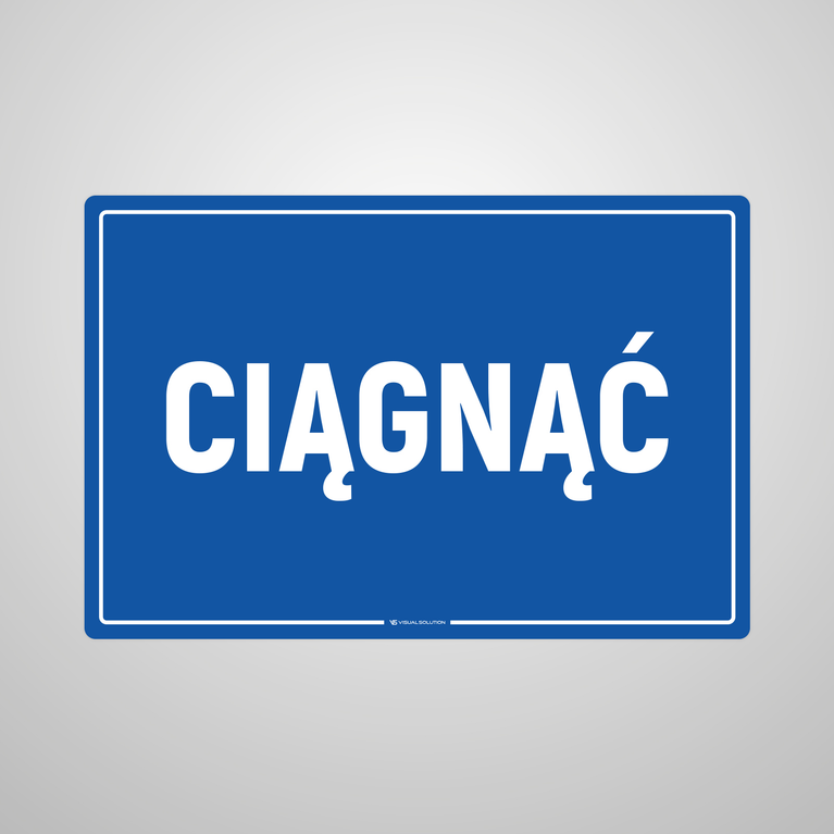 Naklejka na Drzwi: Ciągnąć – 5szt