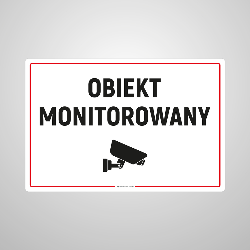 Naklejka na Drzwi: Obiekt Monitorowany – 5szt