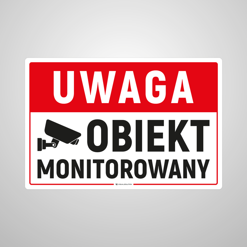 Naklejka na Drzwi: Obiekt Monitorowany