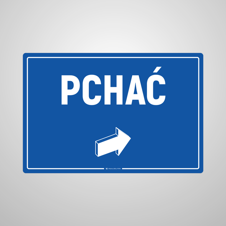 Naklejka na Drzwi: Pchać – 5szt