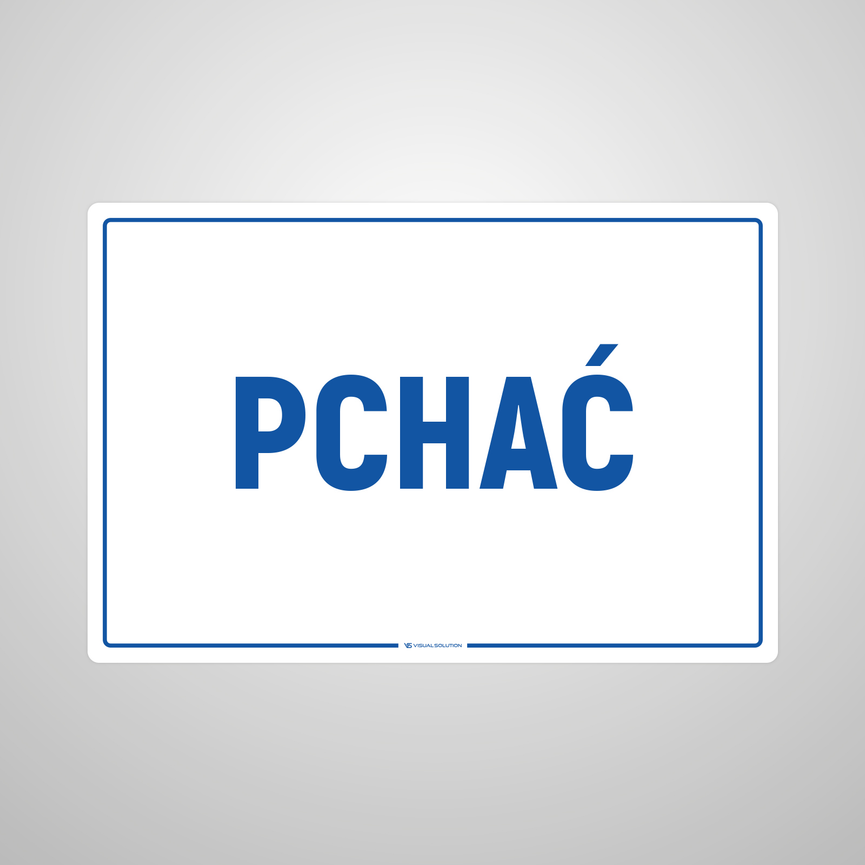 Naklejka na Drzwi: Pchać – 5szt