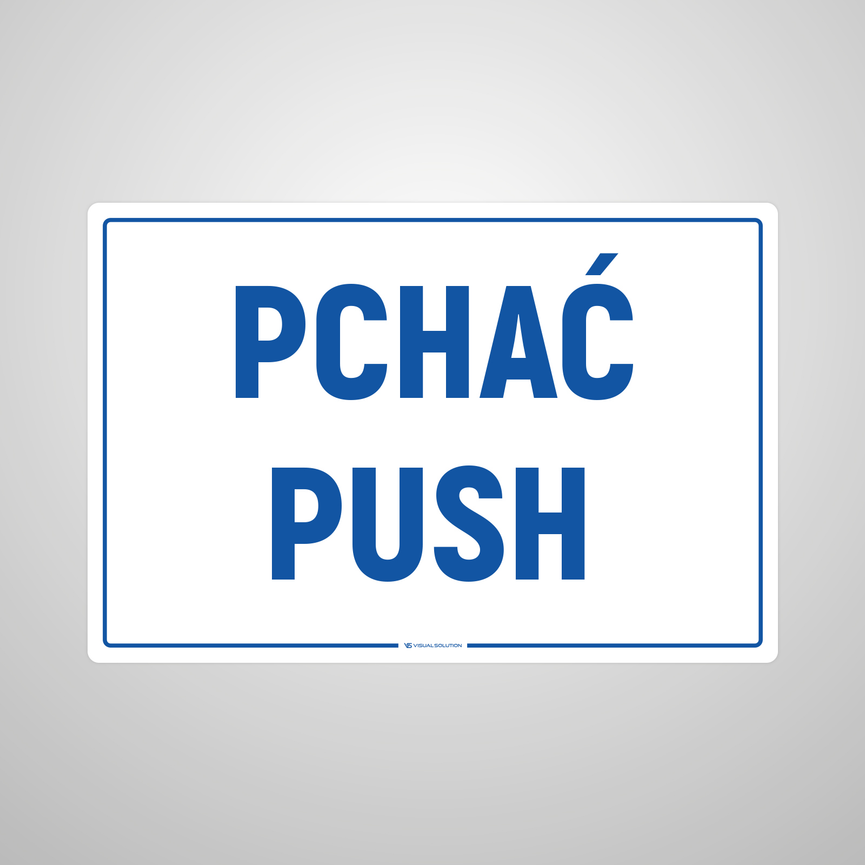 Naklejka na Drzwi: Pchać/Push – 10szt