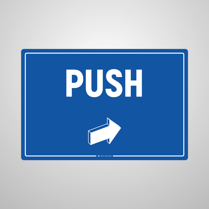 Naklejka na Drzwi: Push
