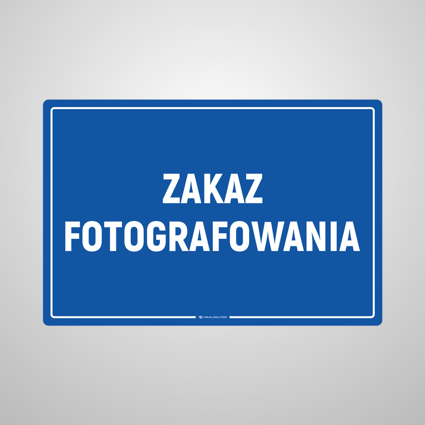 Naklejka na Drzwi: Zakaz Fotografowania