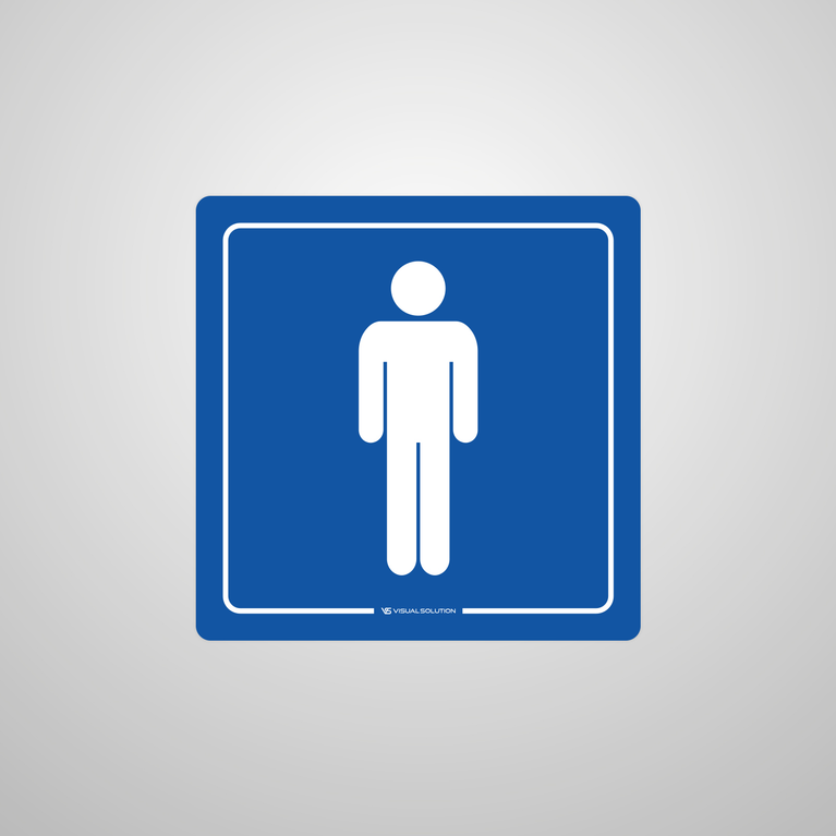 Naklejka na Drzwi: WC Męski – 10szt