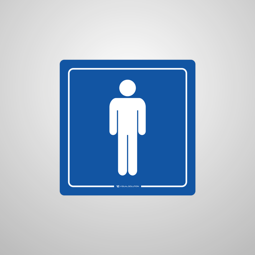 Naklejka na Drzwi: WC Męski – 5szt