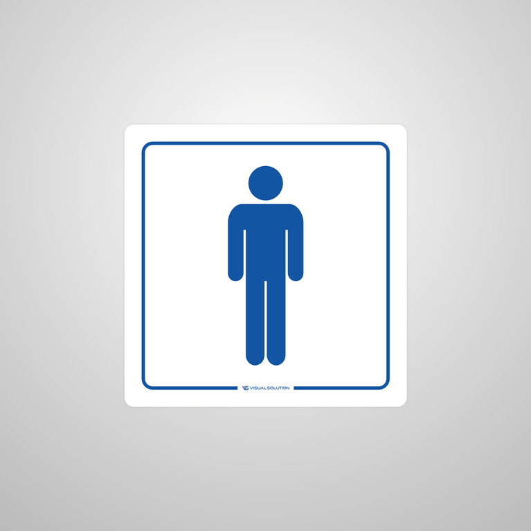 Naklejka na Drzwi: WC Męski – 5szt