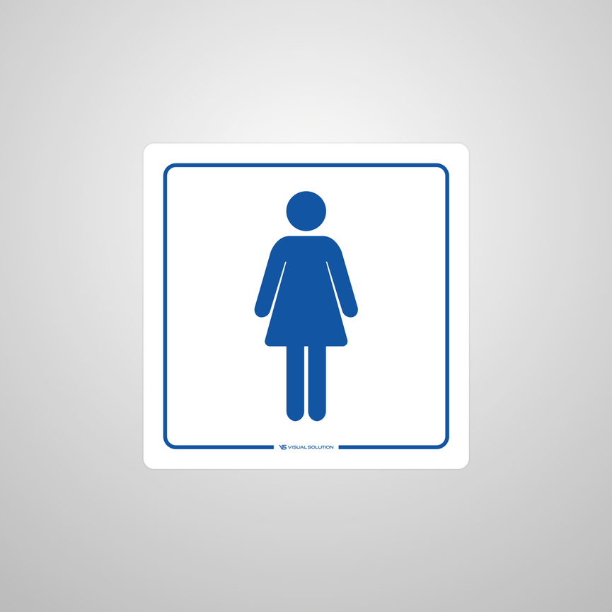 Naklejka na Drzwi: WC Damski – 5szt