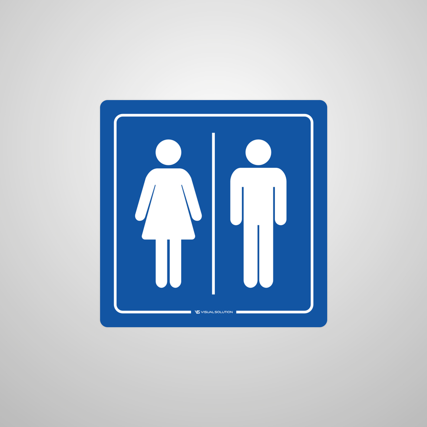 Naklejka na Drzwi: WC – 5szt