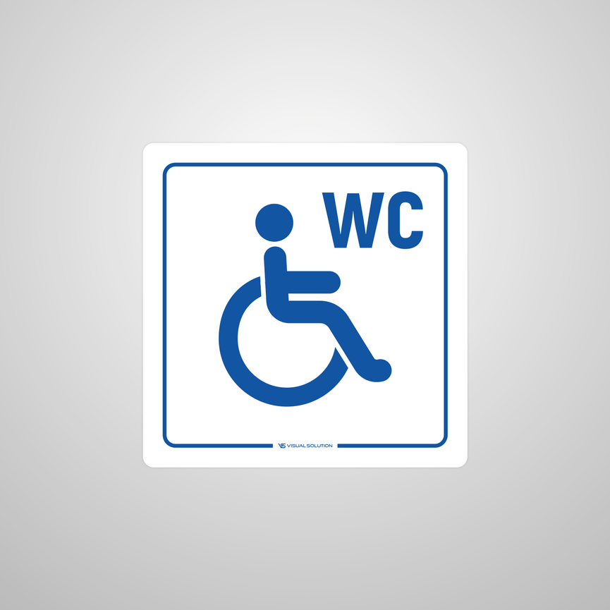 Naklejka na Drzwi: WC dla niepełnosprawnych – 5szt