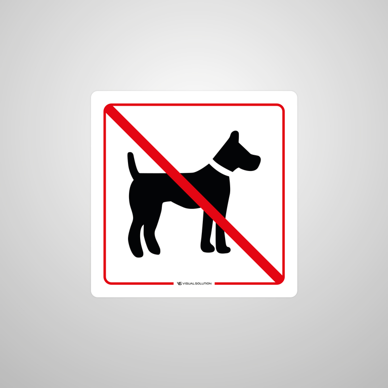 Naklejka na Drzwi: Zakaz Wprowadzania Psów – 5szt