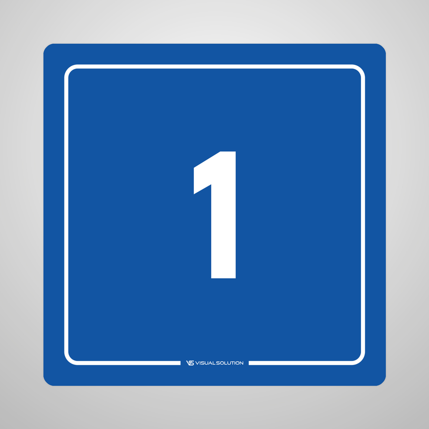 Naklejka informacyjna: numer  1