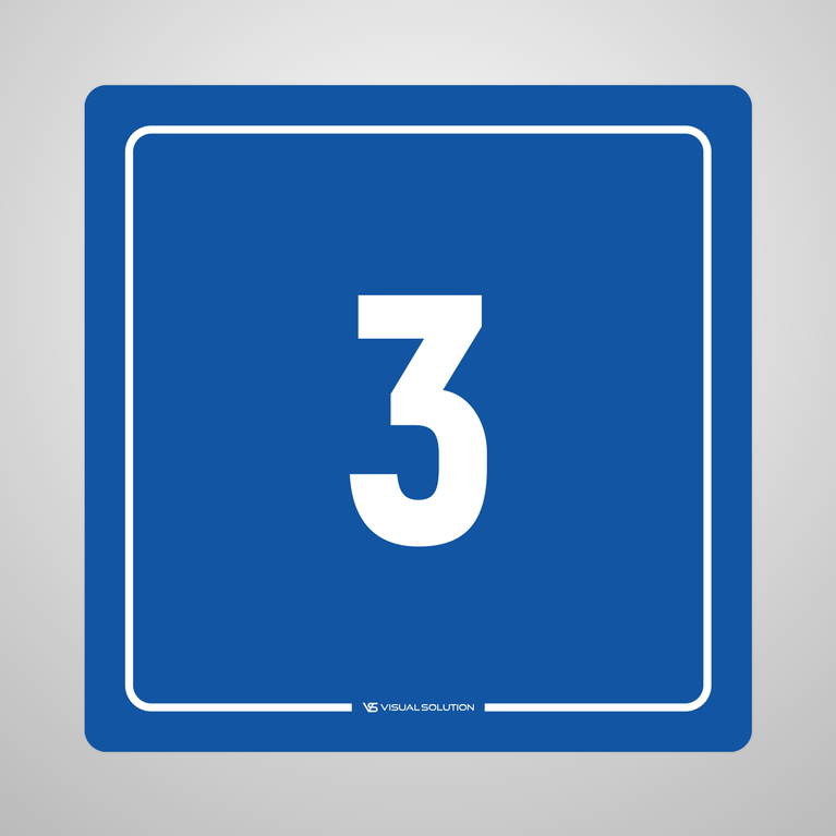 Naklejka informacyjna: numer  3