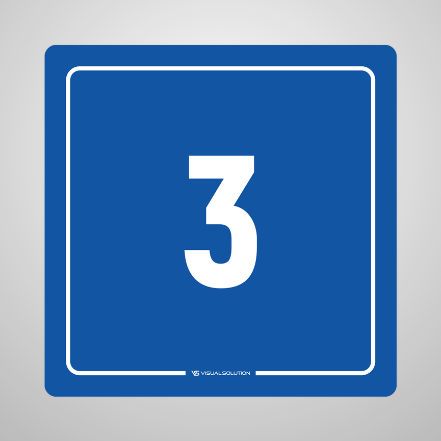 Naklejka informacyjna: numer  3