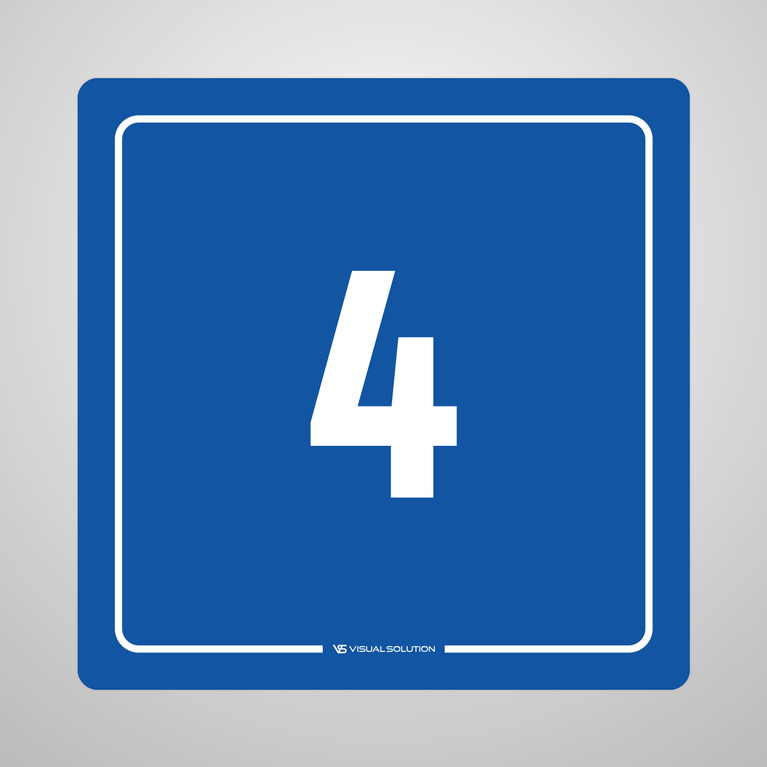 Naklejka informacyjna: numer  4