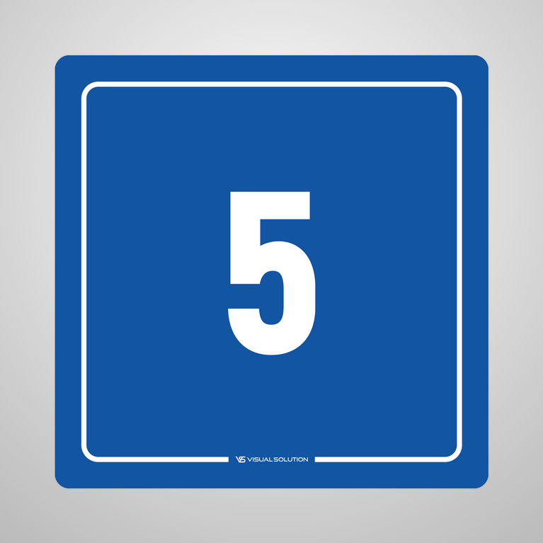 Naklejka informacyjna: numer  5