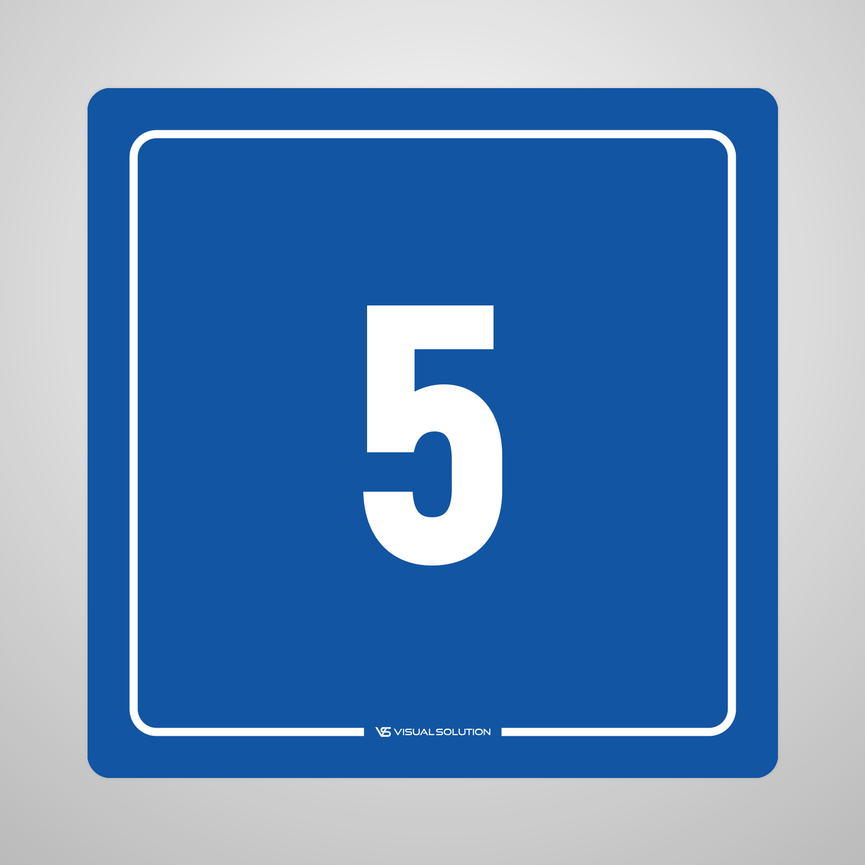 Naklejka informacyjna: numer  5