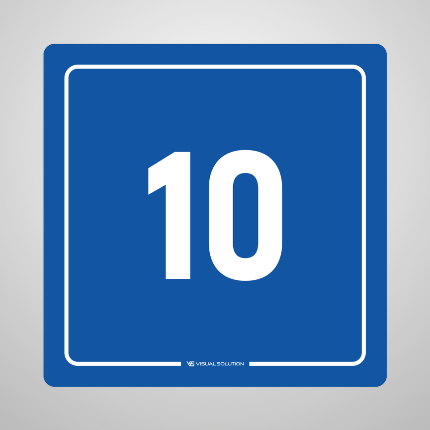 Naklejka informacyjna: numer 10