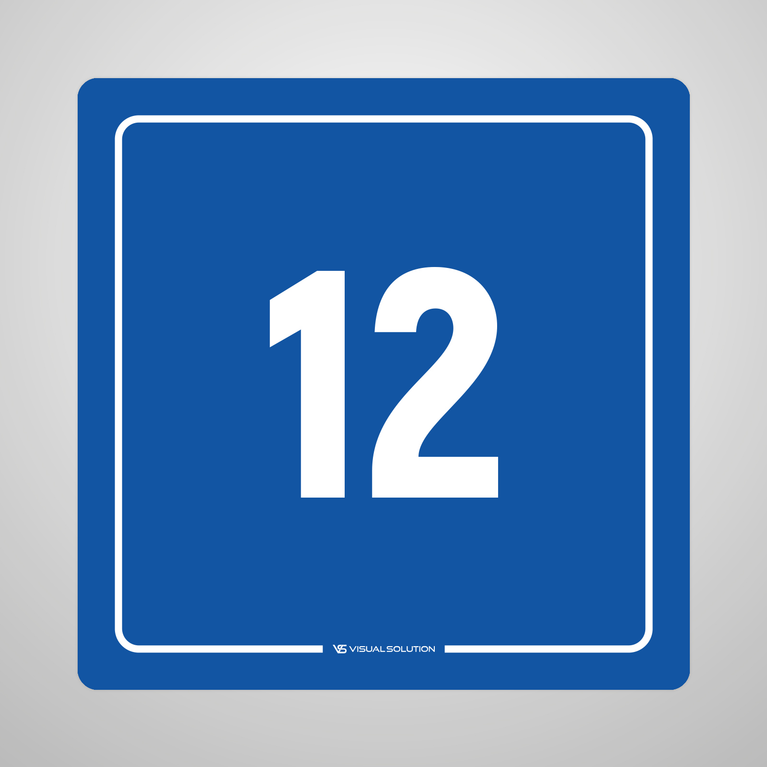 Naklejka informacyjna: numer 12